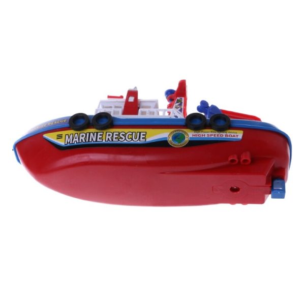 Fast Speed Music Light Electric Marine Rescue Fire Fighting Boat Toy for Kids Sale