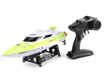 HONGXUNJIE HJ806 47cm 2.4G RC 30km h High Speed Racing Boat Water Cooling System Flipped Omni-directional Voltage Prompt Online Sale