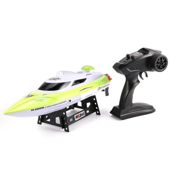 HONGXUNJIE HJ806 47cm 2.4G RC 30km h High Speed Racing Boat Water Cooling System Flipped Omni-directional Voltage Prompt Online Sale