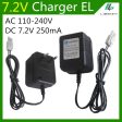 7.2V 250mA battery charger For 7.2 V AA NiCd and NiMH battery charger For RC toy car EL plug AC 110-240V DC 7.2V 250mA For Cheap