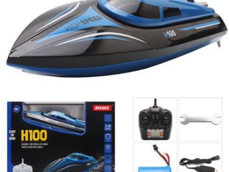 Christmas toy TKKJ H100 2.4G RC Boat 180 Degree Flip High Speed Electric RC Racing Boat for Pools Lakes and Outdoor Adventure Online Hot Sale