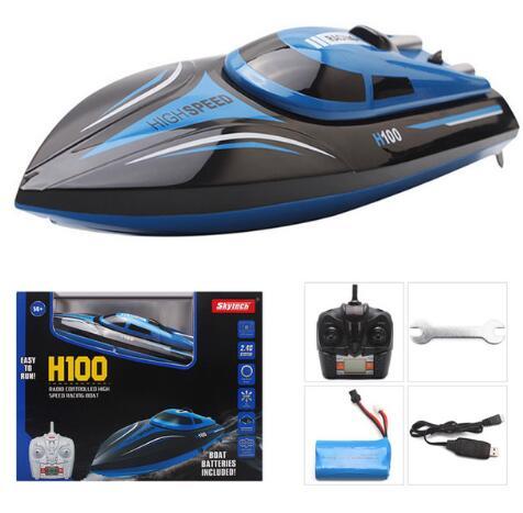 Christmas toy TKKJ H100 2.4G RC Boat 180 Degree Flip High Speed Electric RC Racing Boat for Pools Lakes and Outdoor Adventure Online Hot Sale