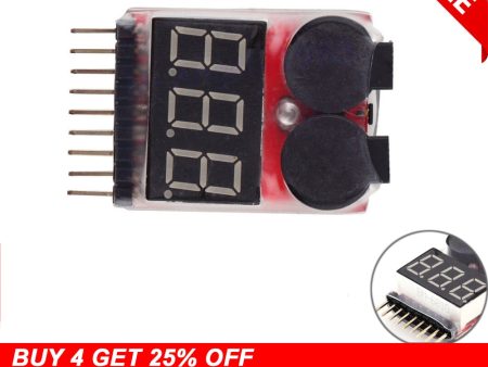 1 2pcs 1-8S LED Low Voltage Buzzer Alarm Lipo Voltage Indicator Checker Tester Fashion