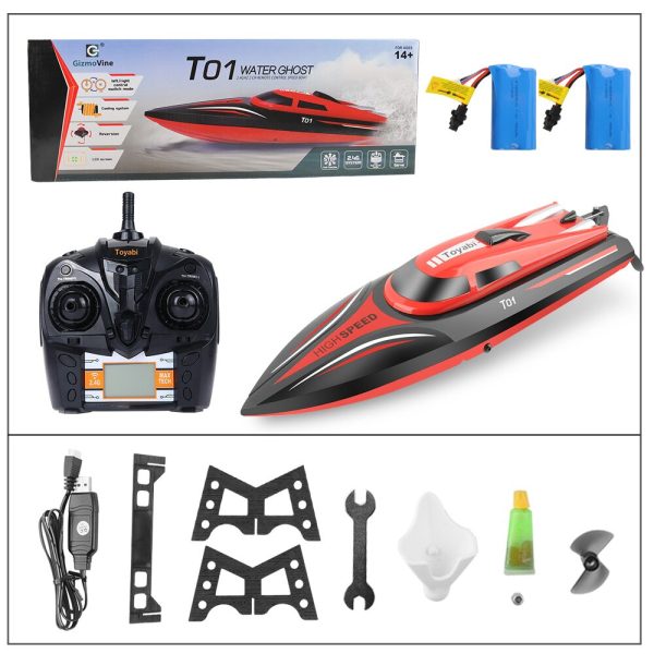 Rc Boat H101 2.4ghz 30km hour High Speed 180 Degree Flip With Servo Remote Control Boat Toys For Children Xmas Gifts For Kids Supply