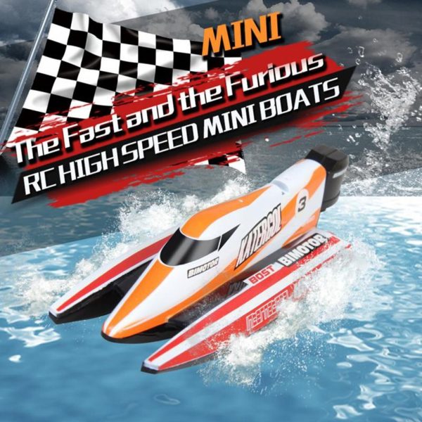 3312M F1 2.4GHz RC Boat 4 CH High Speed Mini Racing Boat Drop Bruise Rechargeable Powerful Speedboat Children Toy For Sale