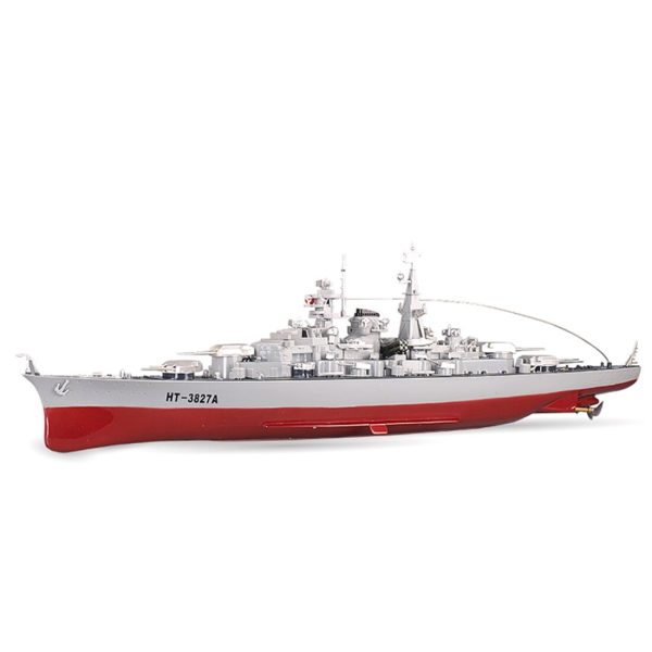 Hot 71cm 1:360 RC Military Battleship RC Cruiser Warship Toy Control Military RC Boat Destroyer Model Toys Best Gifts - US Plug For Cheap