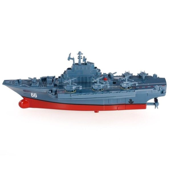 LeadingStar 2.4G Remote Control Military Warship Model Electric Toys Waterproof Mini Aircraft Carrier Gift for Kids For Sale