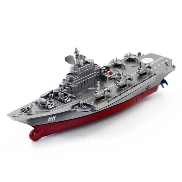 LeadingStar 2.4G Remote Control Military Warship Model Electric Toys Waterproof Mini Aircraft Carrier Gift for Kids For Sale