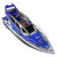 FBIL-Police Remote Control Boat 1:20 Police Speed Boat Rc Boat Electric Full Function Large 4-Channel Patrol Boat Remote Contr Fashion