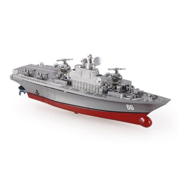 None 2.4G Remote Control Military Warship Model Electric Toys Waterproof Mini Aircraft Carrier Coastal Escort Gift for Kids Online now