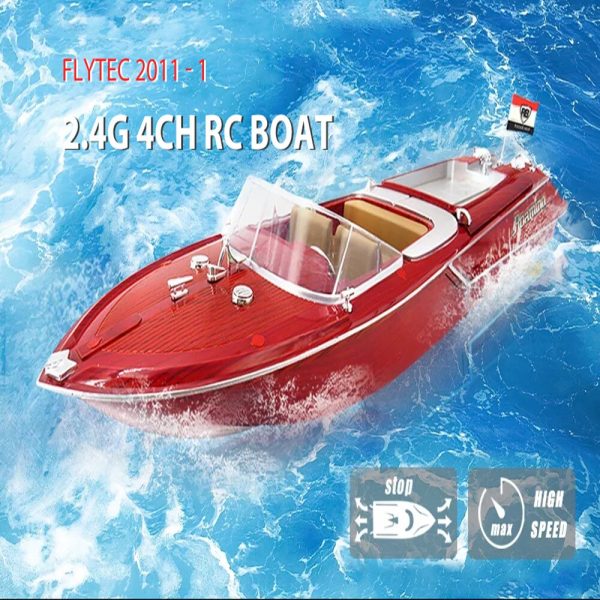 Flytec 2011-1 Large High Speed 4CH Simulation RC Speed Boat Yacht Sailing Airship Kids Model Toys Waterproof Electric RC Boat Online now