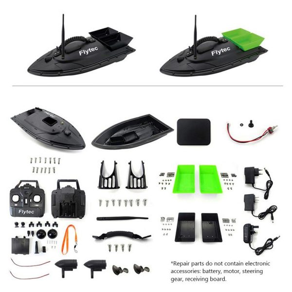 Fishing Equipment Accessory Tool 500 Meters Intelligent Smart RC Bait Boat Toy Double Warehouse Bait Fishing Package Upgrade Kit on Sale