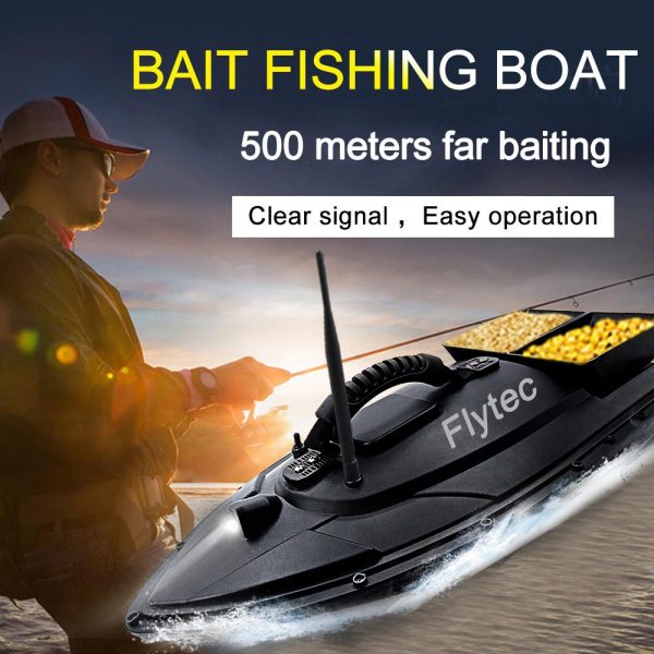 Flytec V500 Fishing Bait RC Boat 500m Remote Fish Finder Double Motor 2 - 24 hours RC Boat Outdoor Toy with Transmitter Discount