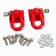 1 Pair 1:10 RC Crawler Accessories Red Trailer Hook Scale Accessory For RC Crawler SCX-10 Truck Climbing Car Truck Trailer Hook For Discount