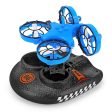 Multifunction Water Land Air 3 To 1 Electric Remote Control RC Hovercraft 2.4G High Speed Land Water Driving Sky Fly RC Boat Toy Online now