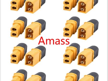 10 x Amass XT60+ Plug Connector With Sheath Housing 5 Male 5 Female (5 Pair ) servo spare parts Supply