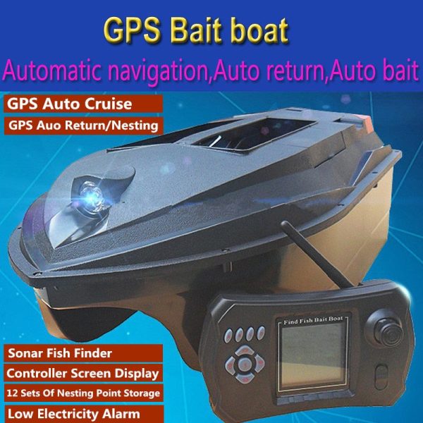 GPS Auto Cruise RC Bait Boat 380E GPS Navigation Dual Body Remote Control RC Intelligent Nesting Fishing Boat With 12 Nest Point For Sale