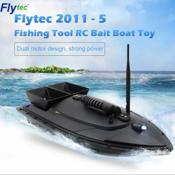 Flytec 2011-5 Fishing Tool Smart RC Bait Boat Toy Digital Automatic Frequency Modulation Remote Radio Control Device Fish Toys For Cheap