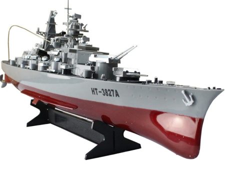 RC Boat High-speed Military Model Series Battleship 1 360 RC 28  Warship Cruiser Simulation Battleship Bismarck Toys For Kids Hot on Sale