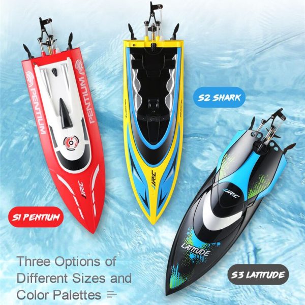 New JJRC S1 Pentium   S2 Shark   S3 Latitude 2.4GHz 2CH 25KM h High Speed Mini Racing RC Boat RTR Remote Control Toys Supply