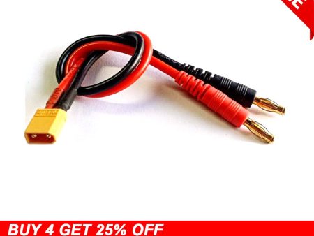 1pcs RC Battery Charge XT30 to 4.0mm Banana Plug 12AWG 20cm Cable Connector for RC Helicopter Quadcopter Lipo Battery Online Hot Sale