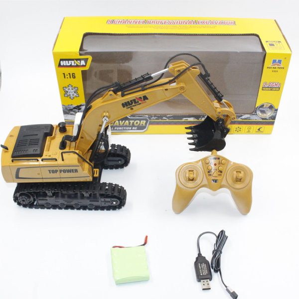 HUINA 1331 1 18 2.4G RC Chargeable Electric Excavator Model Engineering Digging Toys Discount