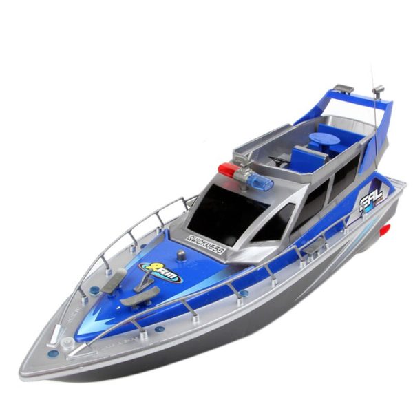 FBIL-Police Remote Control Boat 1:20 Police Speed Boat Rc Boat Electric Full Function Large 4-Channel Patrol Boat Remote Contr Fashion