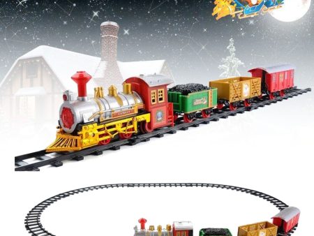 12pcs Lights & Sounds Classic Christmas Train Christmas Festival Child Gifts Decor Ornament Gift 2 STYLE For Discount