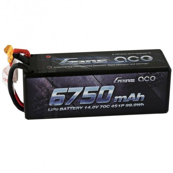 Gens ACE 14.8V 6750mAh 70C 4S1P XT90 Plug Lipo Battery for 1 8 RC Vehicles Model Car For Cheap