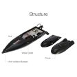 Feilun FT011 65cm 2.4G 2CH RC 55km h High Speed Racing Boat Ship Speedboat with Water Cooling System Flipped Brushless Motor on Sale