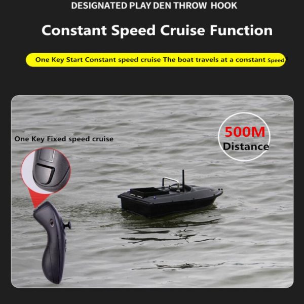 Fixed Speed Cruise New Function Intelligent Wireless Rc Lure Boat Bait Boat 500M 1.5KG Fish Finder RC Fishing Boat With Free Bag For Cheap