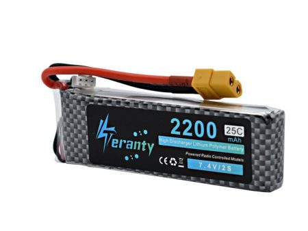 High Power 2S 7.4v 2200mAh 25-35C LiPo Battery XT60 T JST EC3 Plug 7.4v Rechargeable Lipo Battery For RC Car Airplane Helicopter Fashion