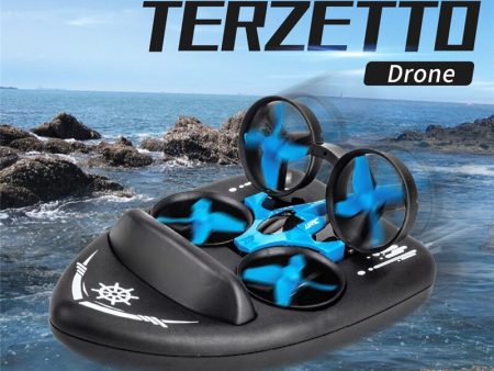 Upgraded H36 JJRC H36F Terzetto 1 20 2.4G 3 In 1 Blue RC Vehicle Flying Drone Land Driving Boat Quadcopter RTR Model VS E016F For Cheap