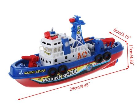 Electric Boat Children Marine Rescue Toys Navigation Warship Toy Birthday Gift For Sale