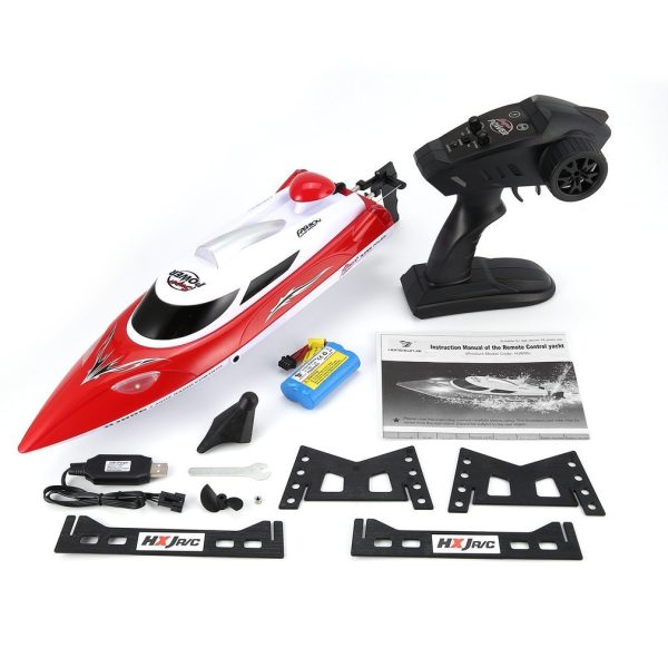 HONGXUNJIE HJ806 47cm 2.4G RC 30km h High Speed Racing Boat Water Cooling System Flipped Omni-directional Voltage Prompt Online Sale