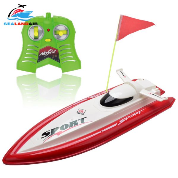 New Red Blue Ship Radio Remote Control Boat Double Motor Mini RC Speedboat Toys Children Outdoor Racing Boats with Original Box For Sale