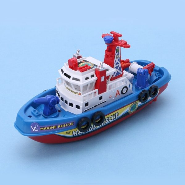 Fast Speed Music Light Electric Marine Rescue Fire Fighting Boat Toy for Kids Sale