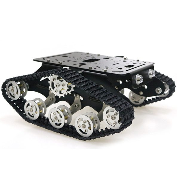 TS300 Shock Absorption Robot Tank Chassis RC Tank Model Tracked Car With Dual DC 12V Motor+Plastic Tracks+Suspension Parts on Sale