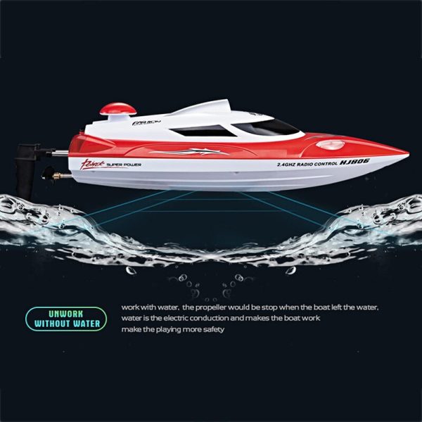 HJ806 2.4G RC Boat 200 Meters Control Distance   Cooling Water System   35km h High-speed kids toys WJ-46 Sale