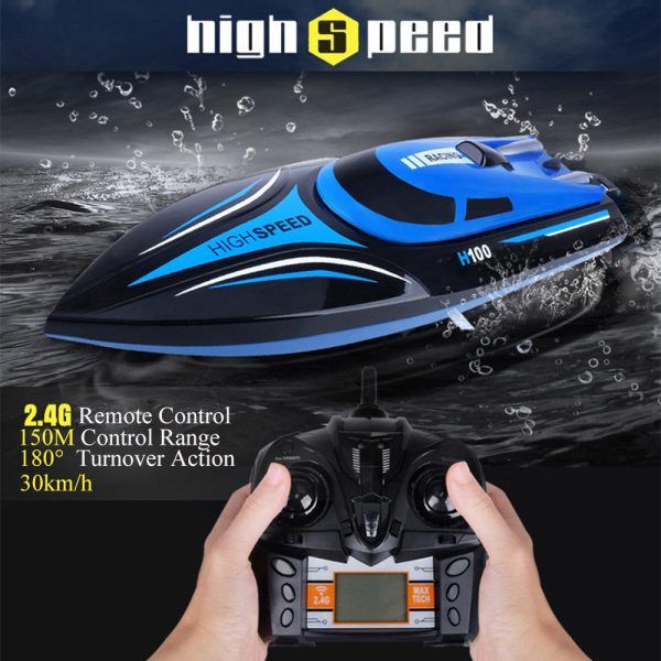 High Speed RC Boat 2.4GHZ 4 Channel 30km h Radio Remote Control RC Racing Boat Plastic Electric Remote-Control Speedboat for Boy For Discount