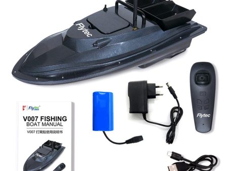 Flytec V007 Intelligent 500m Control Fishing Finder Bait RC Boat Fishing Boat 4.8km h Double Motor with LED Boat Searchlight Online now