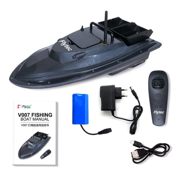 Flytec V007 Intelligent 500m Control Fishing Finder Bait RC Boat Fishing Boat 4.8km h Double Motor with LED Boat Searchlight Online now