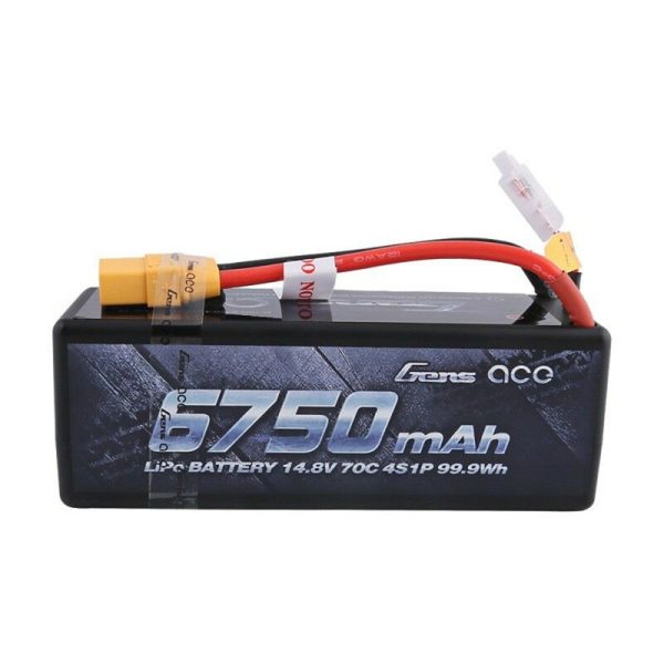 Gens ACE 14.8V 6750mAh 70C 4S1P XT90 Plug Lipo Battery for 1 8 RC Vehicles Model Car For Cheap