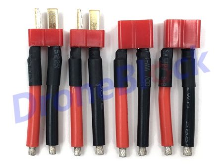 4 Pcs T plug 14AWG 12AWG Male Female Connector Silicone Wire with 40mm Battery Connect Cable Hot on Sale