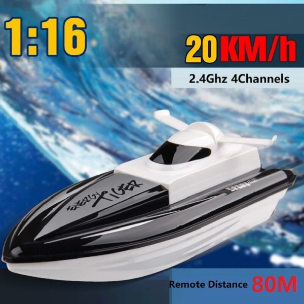 Radio Controlled Electric RC Boat Toy Speedboat High Speed Mini Speedboat Remote Control Toy RC Ship Model Kids Toys 20KM H 4CH For Sale