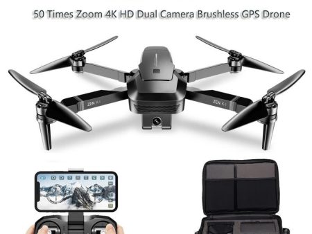 VISUO ZEN K1 GPS RC Drone with 4K Wide-Angle HD Dual Camera 5G WiFi FPV Brushless Drones Quadcopter 50 Times Zoom 28 Mins VS F11 Online Sale