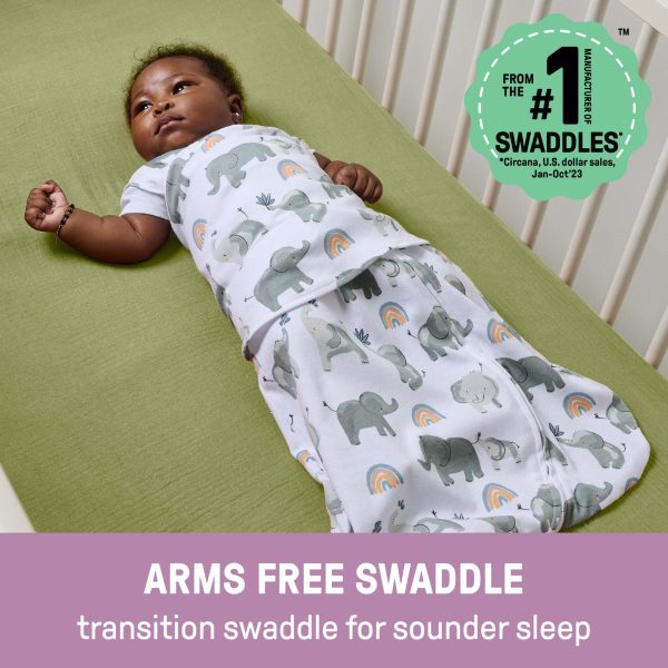 SwaddleMe™ by Ingenuity™ Arms Free Convertible Swaddle - Dashed Lines Hot on Sale