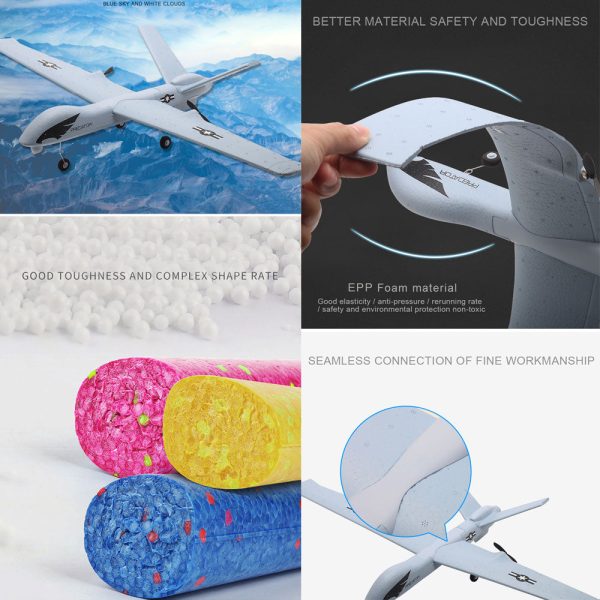 RC Airplane Plane Z51 with 2MP HD Camera or No Camera 20 Minutes Fligt Time Gliders With LED Hand Throwing Wingspan Foam Plane Supply