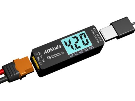 AOKoda Lipo to USB Power Converter QC3.0 Adapter Quick Charger for Smartphone Tablet PC Lipo Battery Tester Indicator RC Models For Cheap