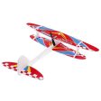 DIY Foam Rubber bands biplane Inertial Glider Aircraft Illuminate LED light rc biplane model toy biplane airplane usb charging on Sale